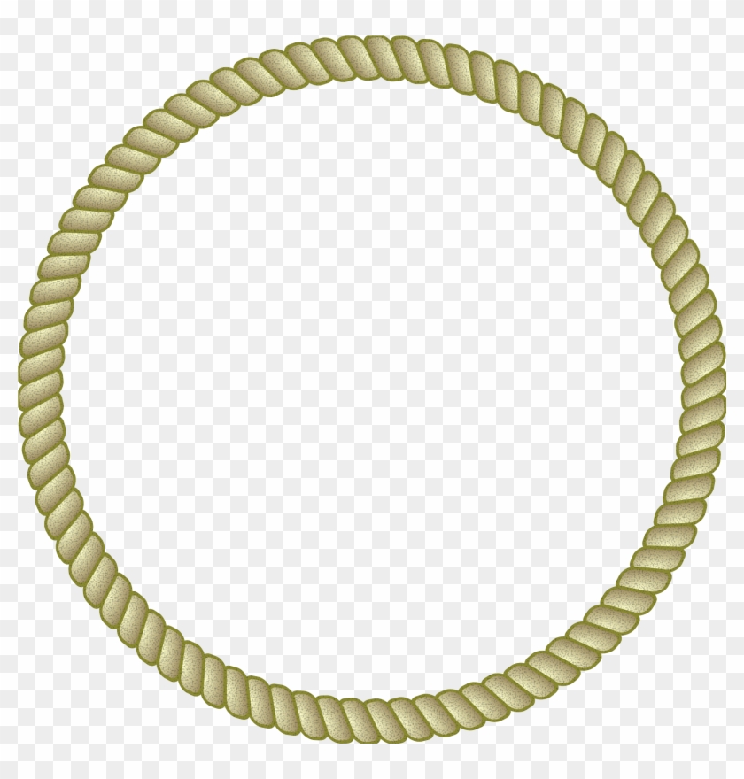 Round Rope Border 86dyt4 Clipart - Round Rope Vector Png #136463