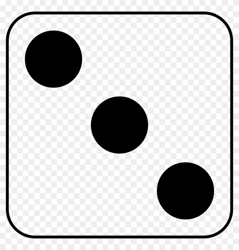 Number 3 Dice Clipart Black And White - Side 3 Of Dice #136554