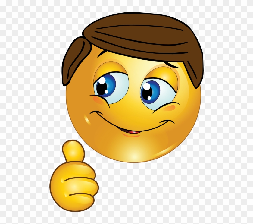 Thumbs Up Smiley Face Emoticon Clipart - Boy Emoticons #136988