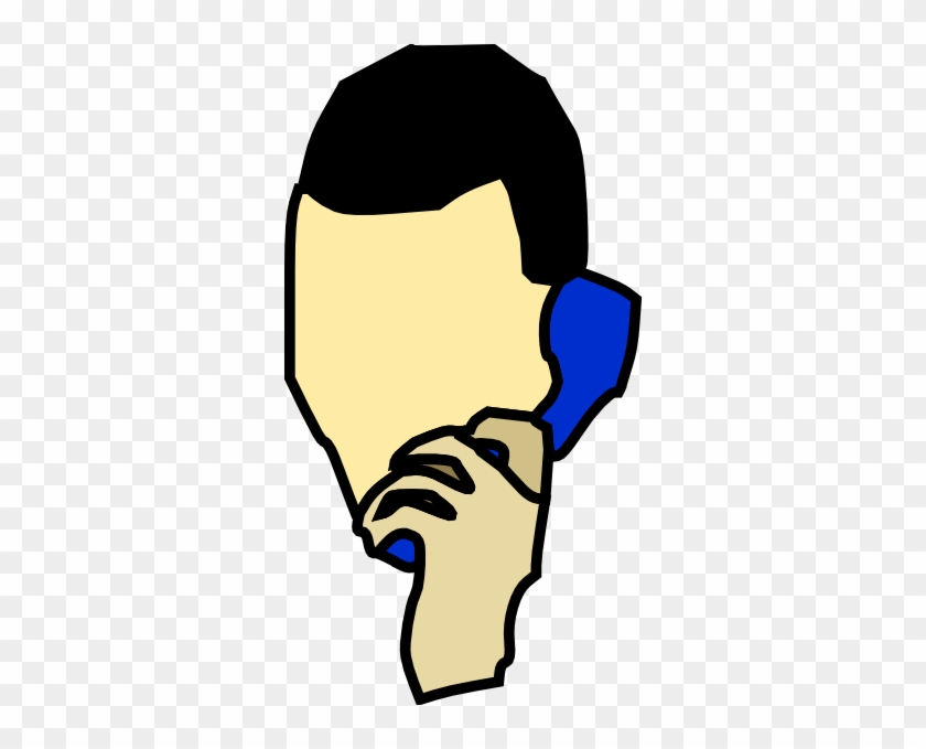 Free Vector Man Talking On The Phone Clip Art - Cartoon Person Talking On The Phone #137038