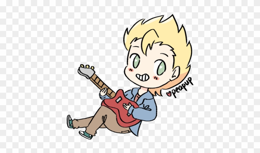 Electric Guitar Clipart - Chibi Boy With Guitar #137352