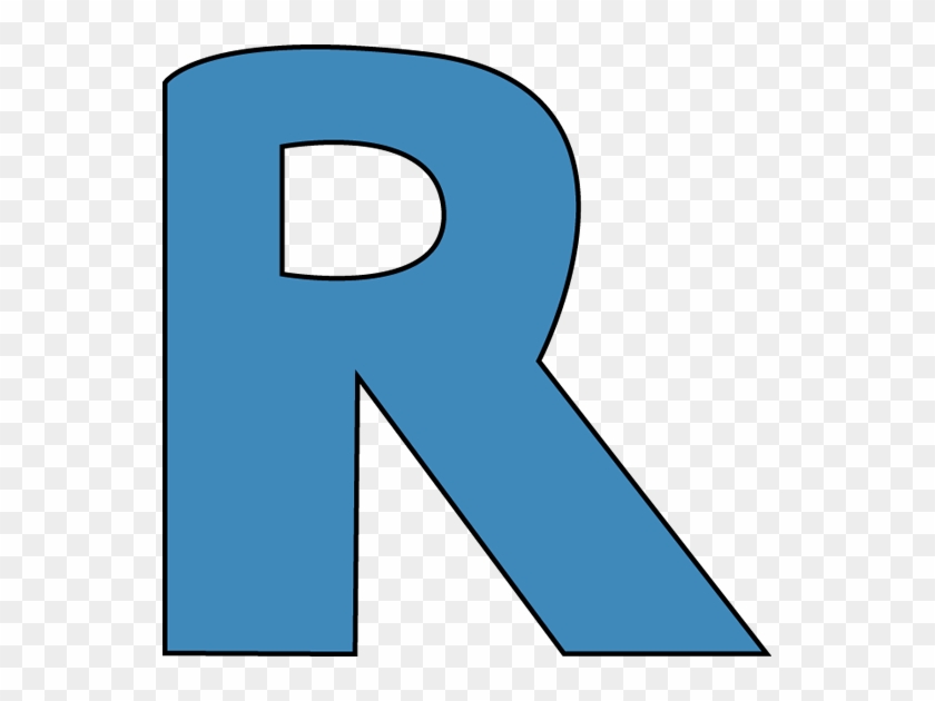 Blue Alphabet Letter R Clip Art - Letter R Clipart Blue #137439