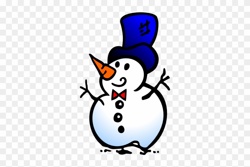 Free Clipart Of A Fun, Playful Snowman - Cartoon #137454