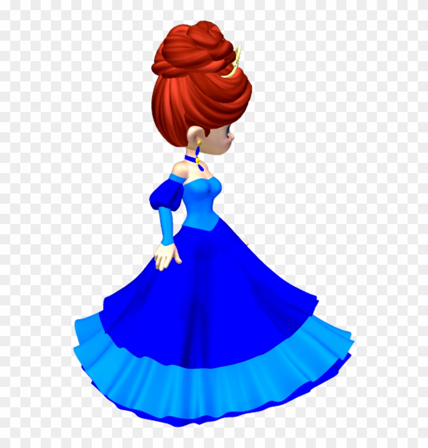 Princess In Blue Poser Png Clipart By Clipartcotttage - Princess With Blue Dress Clipart Png #137643