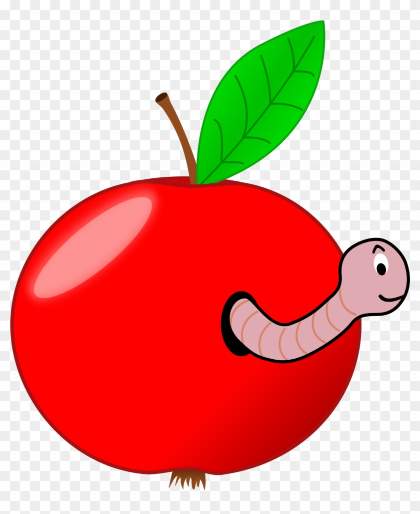 Custom Red Apple With Worm Shower Curtain #137744