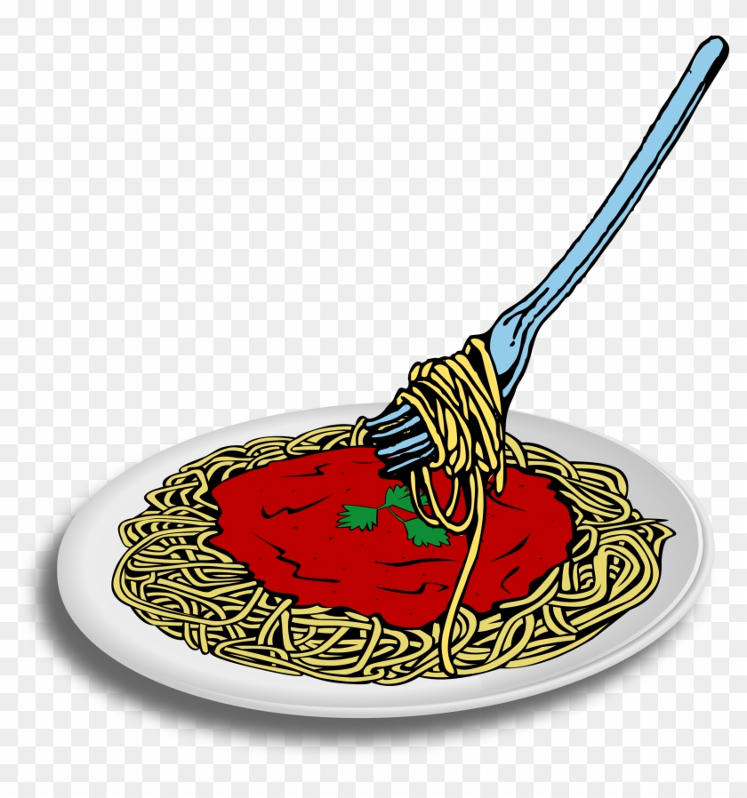 Big Image - Plate Of Spaghetti Clipart #138162