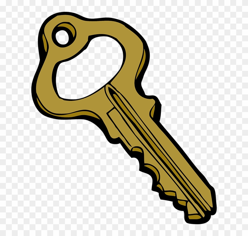 Key Door Lock Home House Car Open Safety - Key Clipart #138236