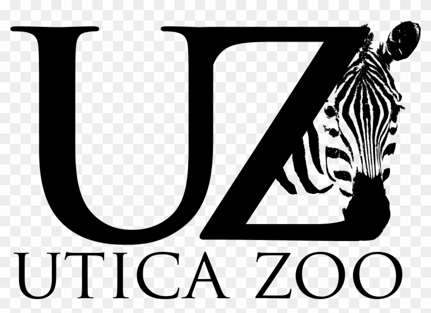 Uz Logo Plain Black - Utica Zoo #726068