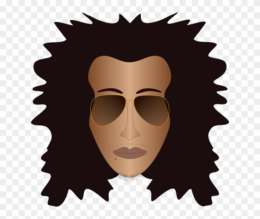 Hair Afroamerican, Sunglasses, Negro, Face, Head, Hair - Negro De Oculos Desenho #726172