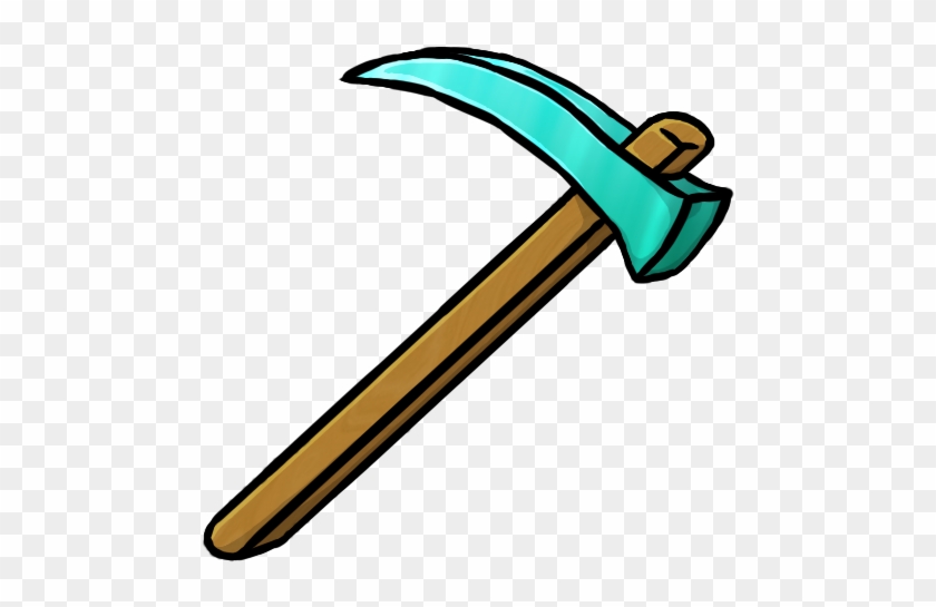 Minecraft Diamond Hoe Icon, Png Clipart Image - Minecraft Diamond Hoe Png #726567