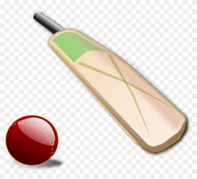 Cricket Clipart Transparent - Cartoon Cricket Bat And Ball #726583