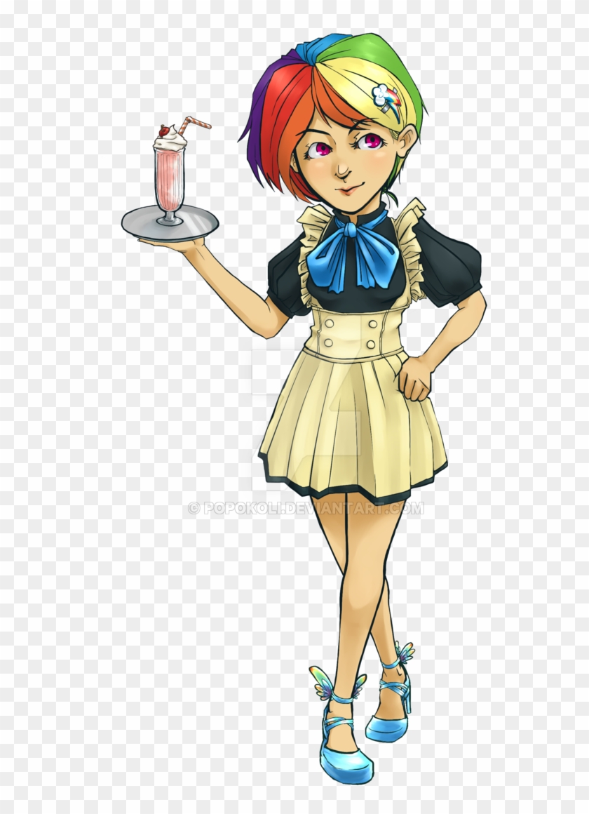 Maid Outfit By Popokoli - Rainbow Dash #726740