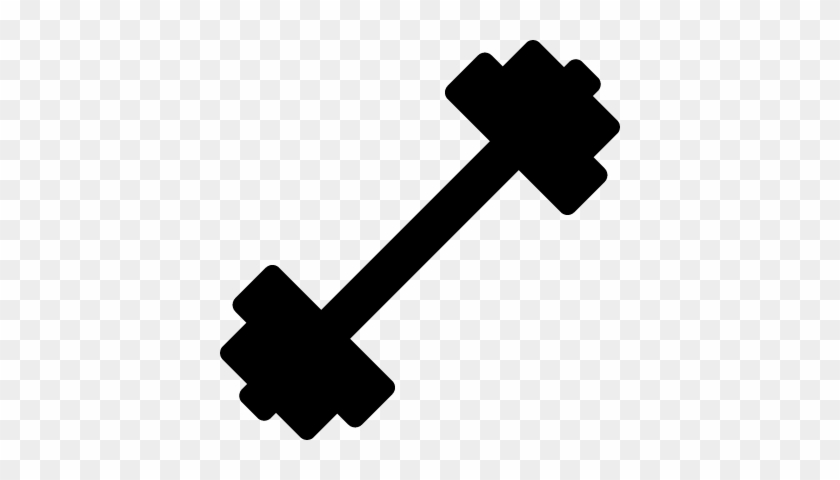 Dumbbells With Bar Vector - Dumbbell Icon Vector #726788