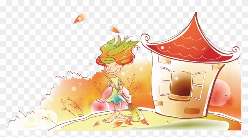 Outside Cabin Cleaning Leaves Elf - Outside Cabin Cleaning Leaves Elf #726981