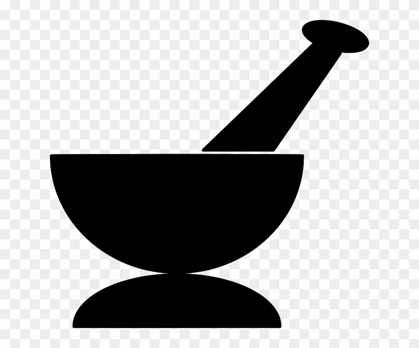 And Black, White, Cartoon, Mortar, Pestle, Grinding, - Mortar And Pestle Vector #726943