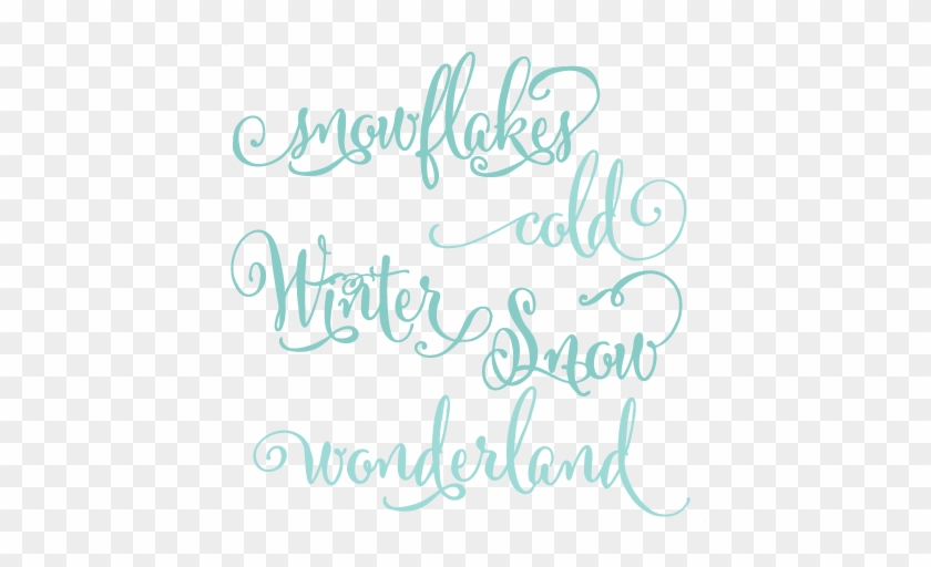 Winter Words Svg Scrapbook Title Winter Svg Cut File - Scalable Vector Graphics #726997