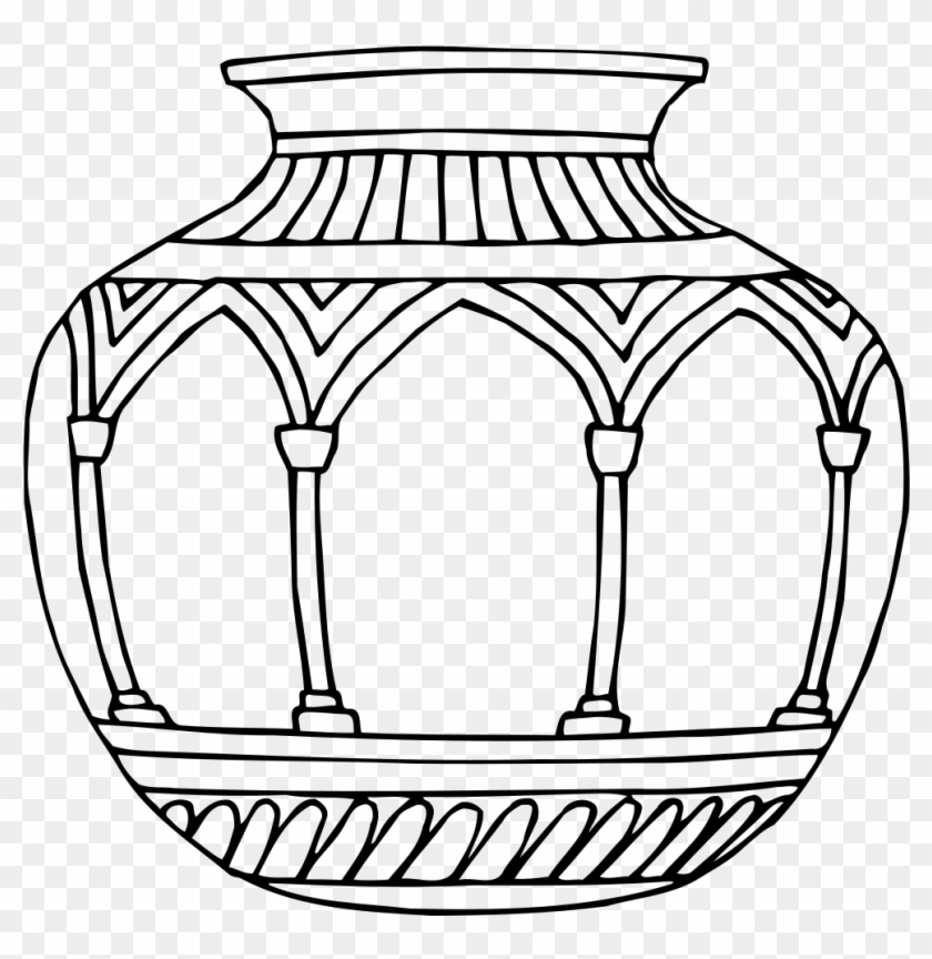 Medium Image - Line Drawing Of A Vase #727011
