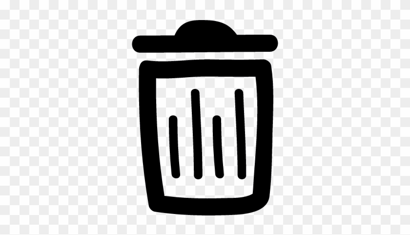 Trash Bin Doodle Vector - Basurero Icon Png #727088