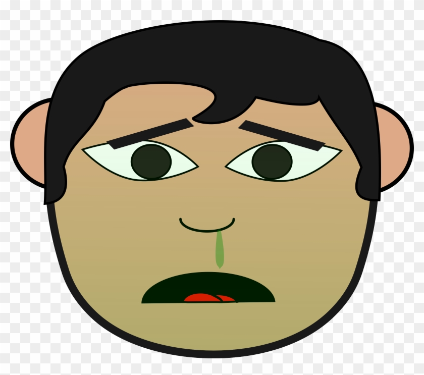 Sick Face Cartoon 4, Buy Clip Art - Mocos Png #727244