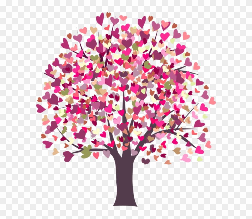 Arbre,tubes,png - Tree Heart Png Pink #727369