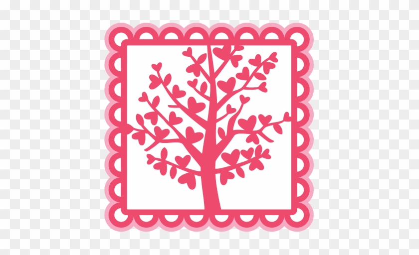 Heart Tree Overlay Svg Scrapbook Cut File Cute Clipart - Vector Graphics #727379
