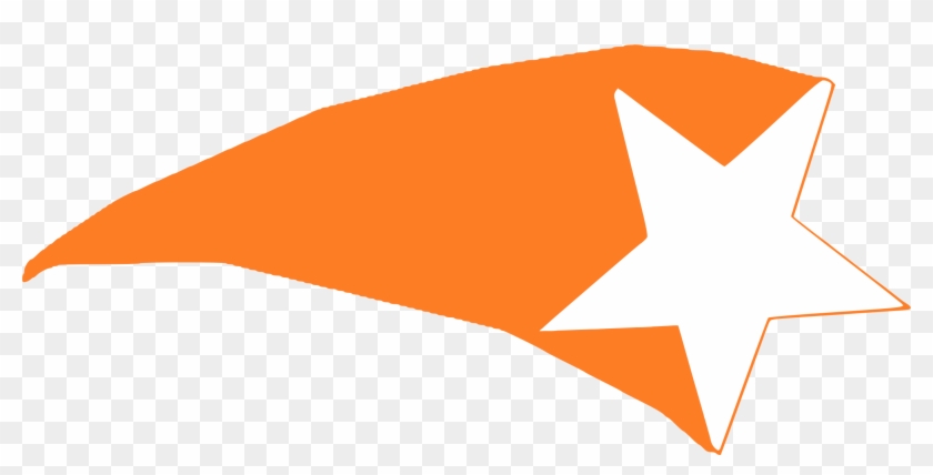 Big Image - Shooting Star Orange Clipart #727384