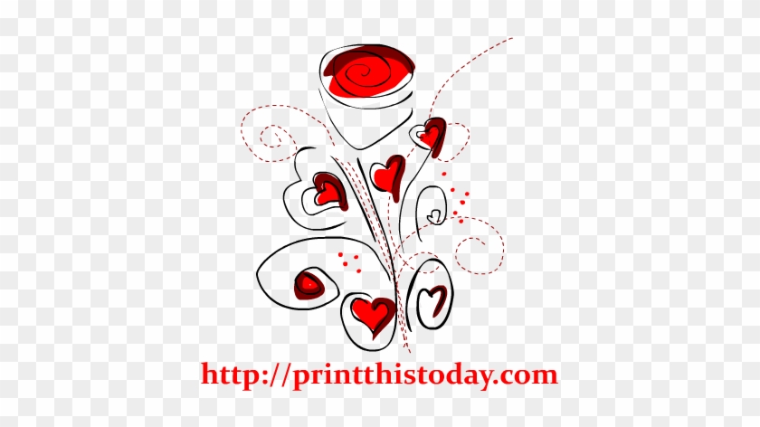 Clip Art With Hearts And Flower - Garden Roses #727452