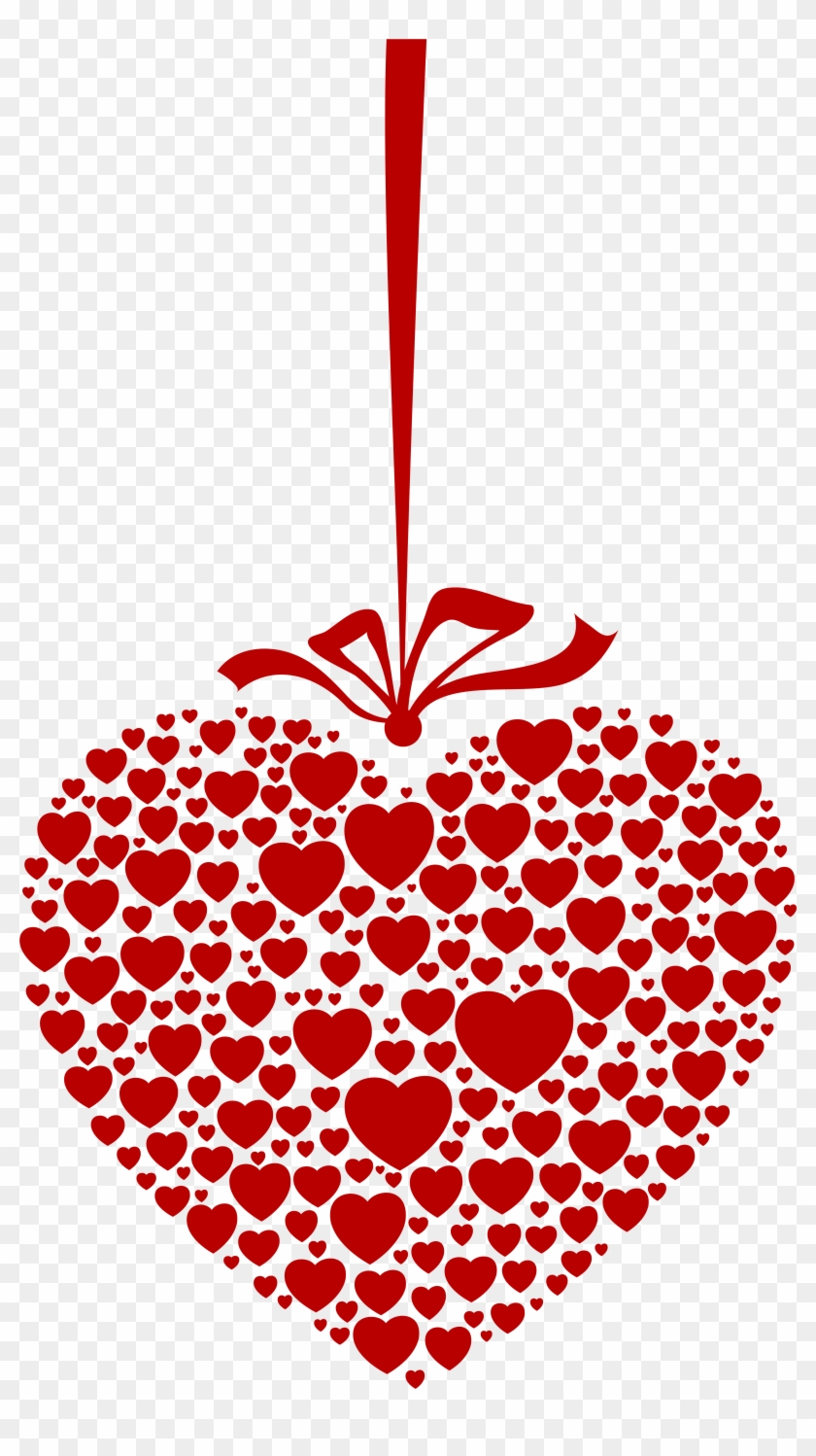Hanging Heart Transparent Png Clip Art Image - Hanging Valentine Hearts Png #727466