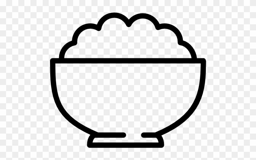 Bowl Of White Rice Free Icon - Bowl Of Rice Vector #727729