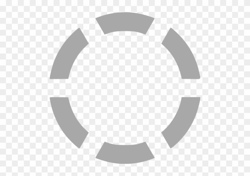 Dark Gray Circle Dashed 6 Icon - Grey Circle Outline Transparant #728102