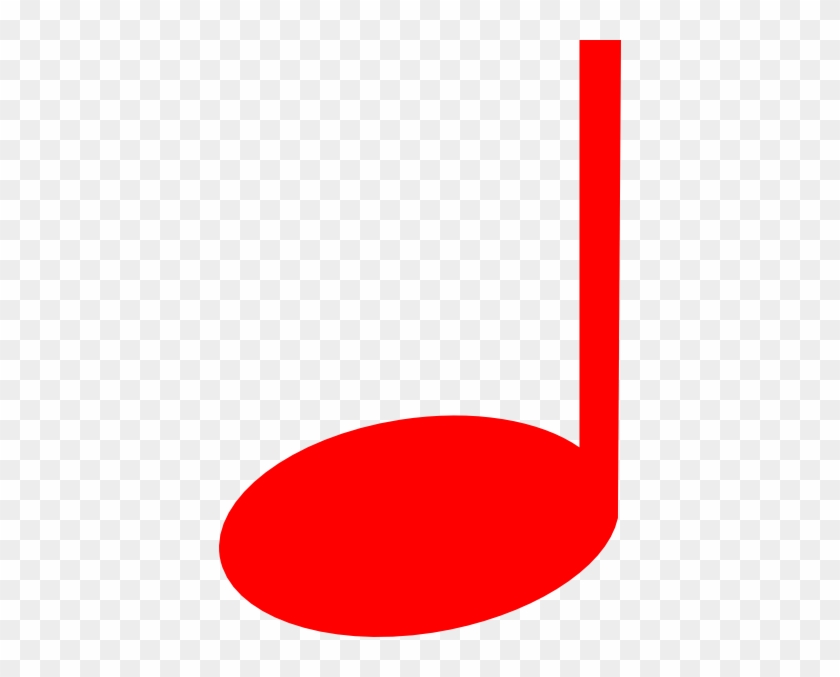 Red Music Note Clip Art - Music Note Red Png #728440