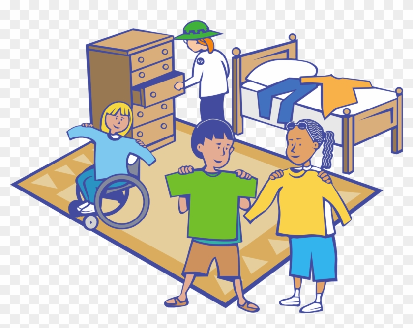 Margo Occupational Therapist Getting Dressed - People Getting Dressed Clipart #728475