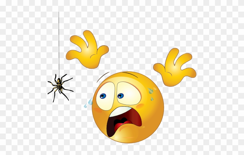 Scared Spider Smiley Emoticon Clipart - Clipart Scared #728918