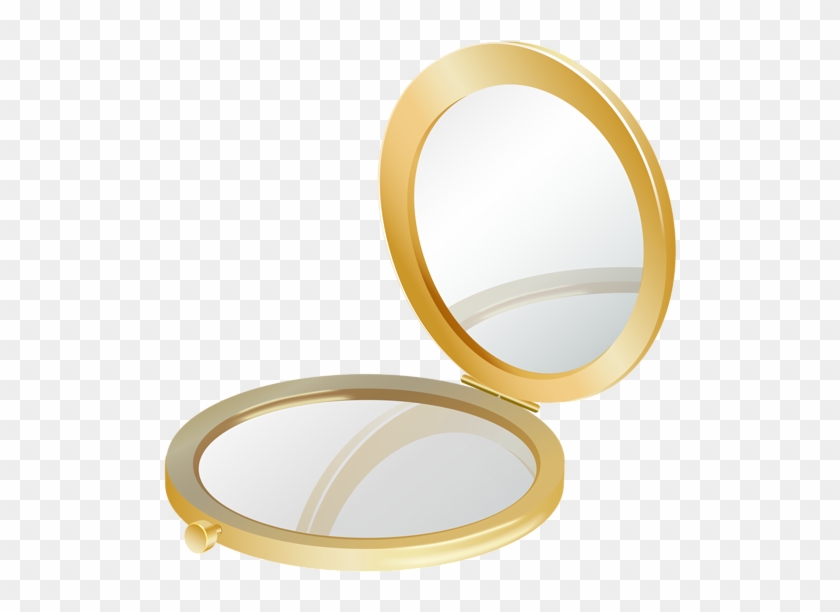 Gold Compact Mirror - Compact Mirror Vector Png #728927