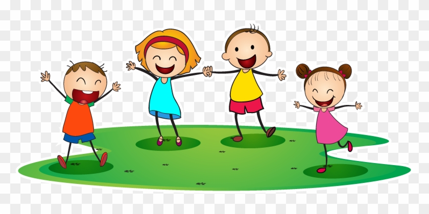 Happy Children - Kids Playing Illustration #728934