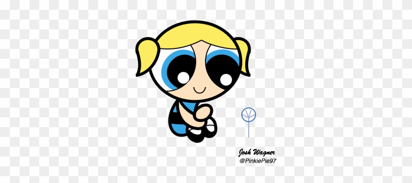 For Spring Starting, I Decided To Draw Bubbles Sitting - Powerpuff Girls Bubbles #729021