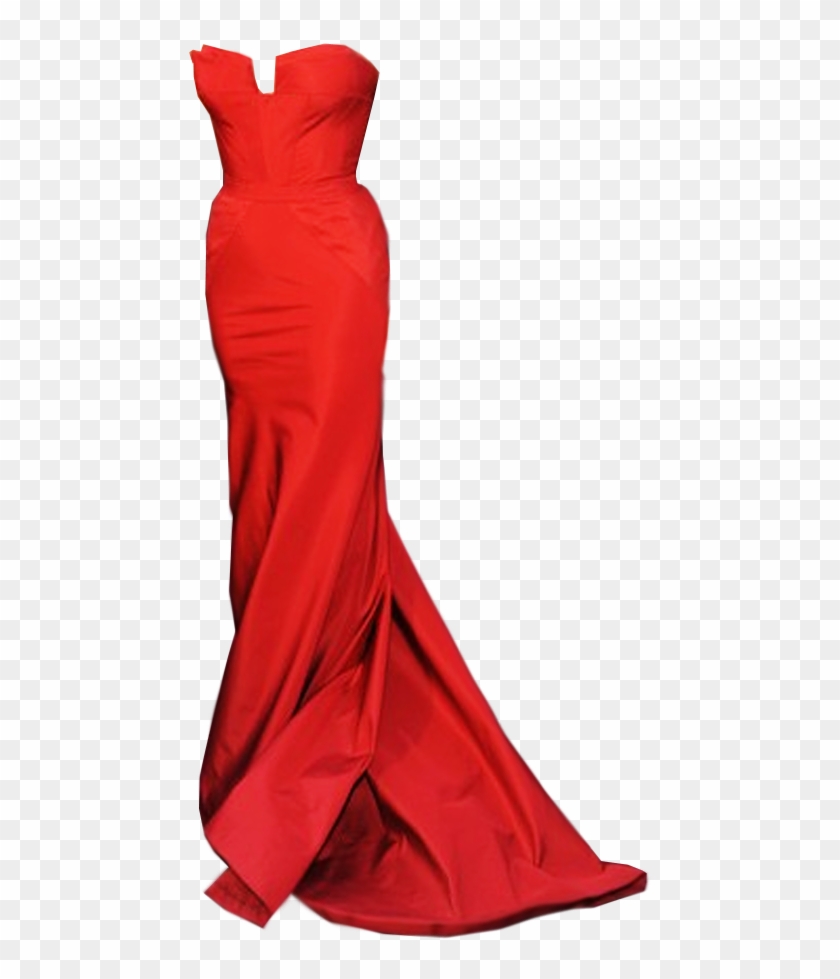 Strapless Red Dress - Gown #729397