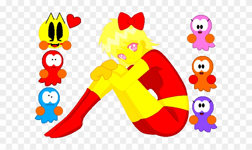 Cheezn64x 14 9 Ms Pac-man Anime Gijinka By Cheezn64x - Cartoon #729399