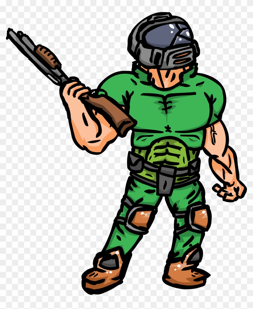 Doomguy Drawing Art - Doomguy Drawing Art #729450