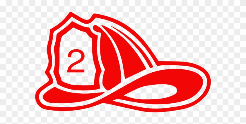 Firefighting Helmet Clip Art At Clker - Fireman Hat Clipart Black And White #729501