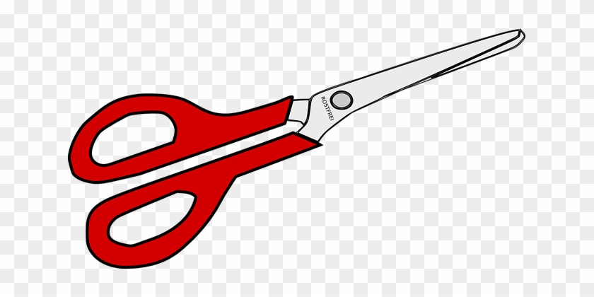 Scissors, Red, Tool, Cutting - Scissors Clipart #729573