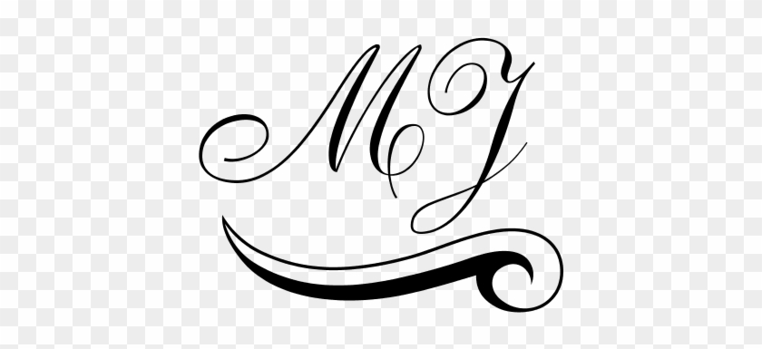 Favorite - Ornate Script Monogram Letter J In Black Greeting #729676