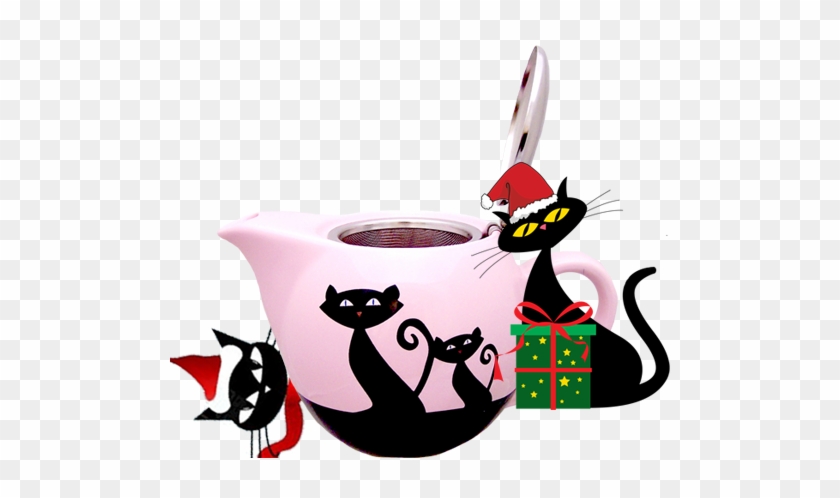Stoneware Mugs & Teapot - Chef Masterpiece Pink Cat Kattitude 17oz Teapot #729688