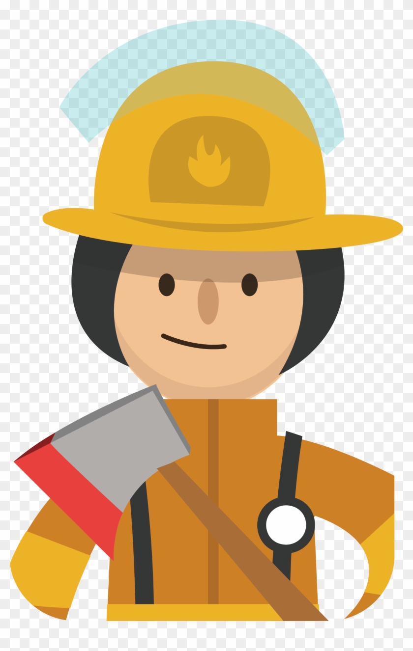 Firefighter Clip Art - Bombero Vector Png #729770