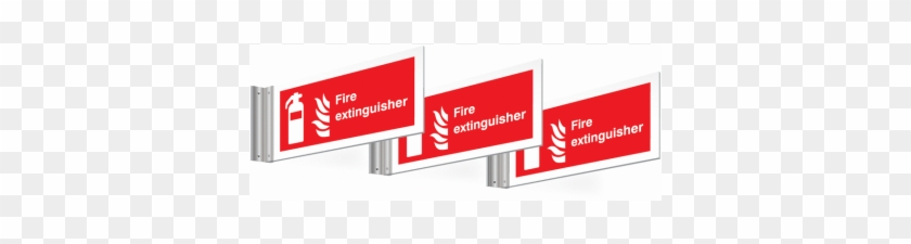3 Pack Fire Extinguisher Corridor Signs - Fire Extinguisher Double-sided Corridor Sign #730178