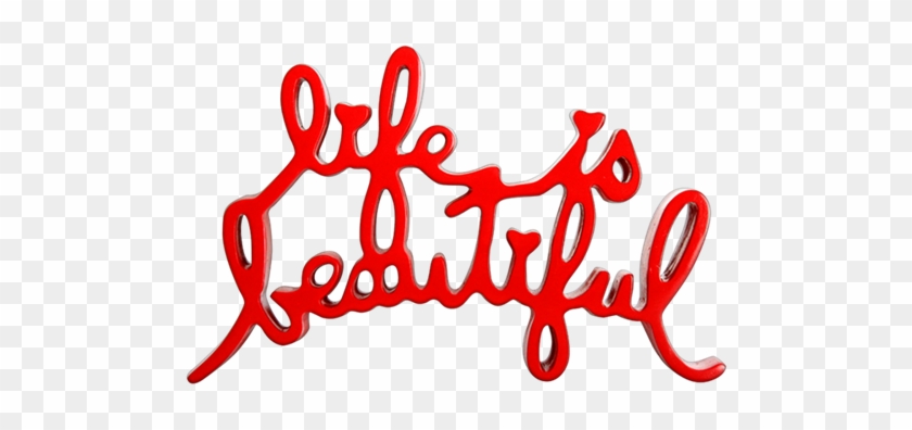 Life Is Beautiful (red) By Mr Brainwash - Mr Brainwash Life Is Beautiful Sculpture #730236