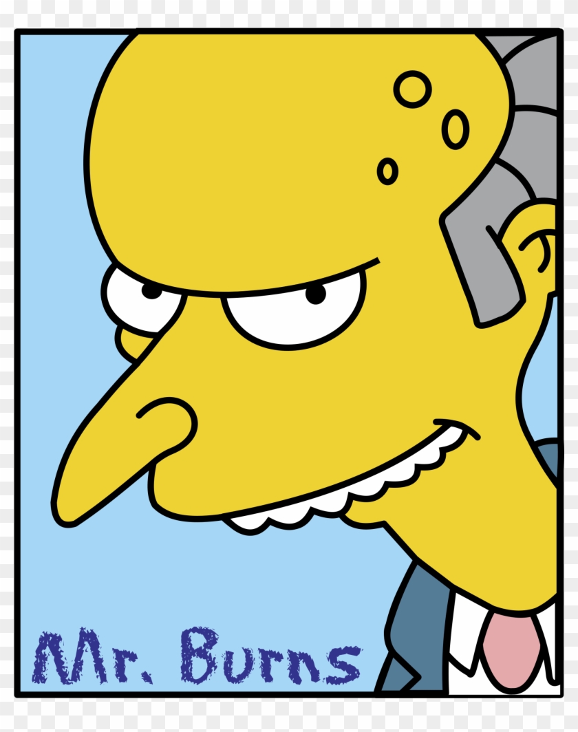 Simpsons Mr Burns Logo Black And White - Mr Burns Clip Art #730239