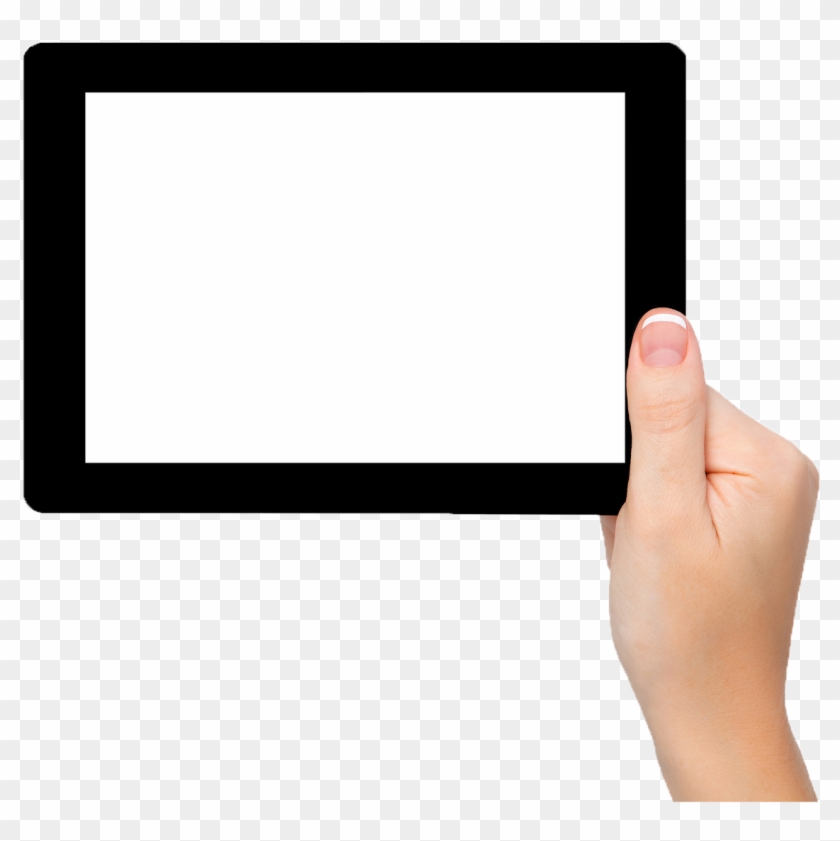 Pic Tablet Png Image - Tab With Hand Png #730403