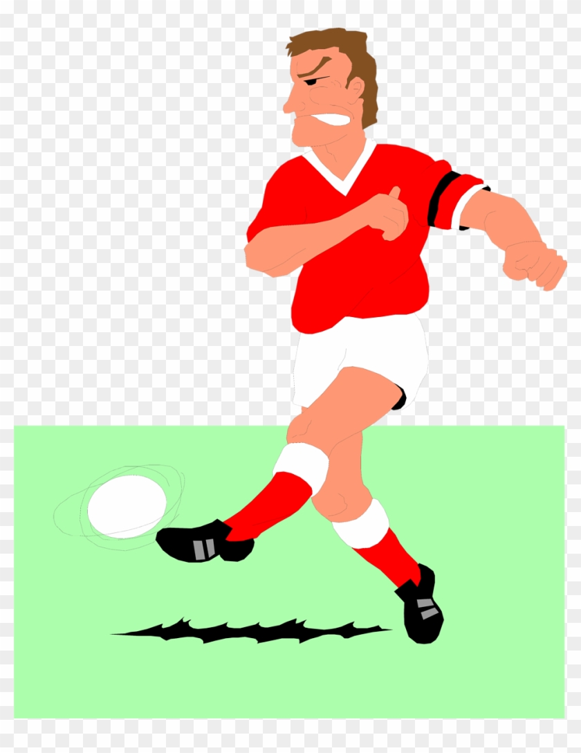 Illustration Of A Man Playing Soccer - Clip Art #730475