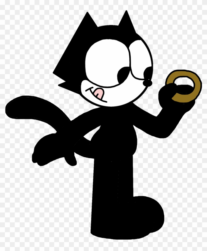 Felix With A Donut By Marcospower1996 Felix With A - Cat #730566